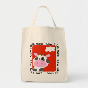 Cow Says Moo Tshirts and Gifts Tote Bag
