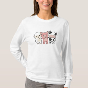 Cow Sheep Pig Farm Sweet Animals T-Shirt