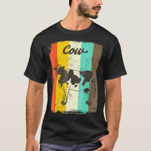Cow Shirt Retro 70s Vintage Farm Animal Lover Art