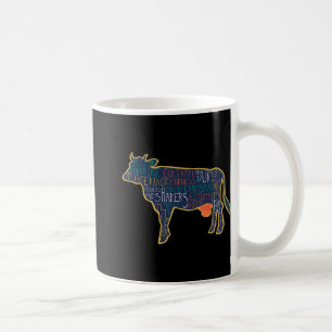 Cow Silhouette Tygraphy Phrases Heifer Fun Chris T Coffee Mug