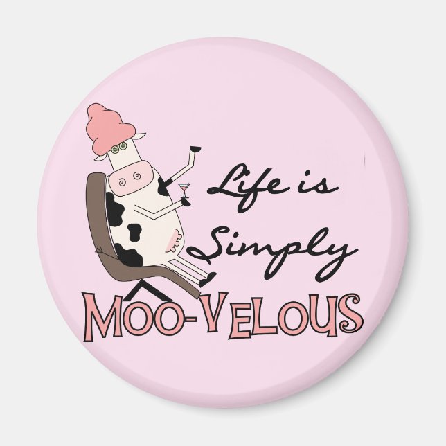 Cow Simply Moo-velous Tshirts and Gifts Magnet (Front)