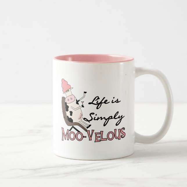 Cow Simply Moo-velous Tshirts and Gifts Two-Tone Coffee Mug (Right)