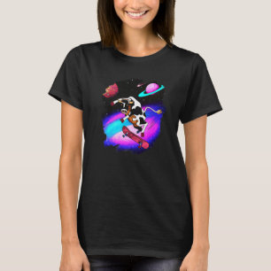 Cow Skateboarding in Outer Space Retro Vintage Ska T-Shirt