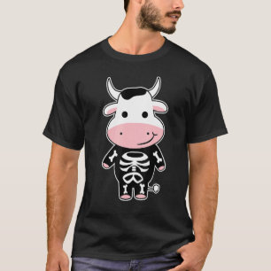 Cow Skeleton Xray Costume Cute Easy Animal Hallowe T-Shirt