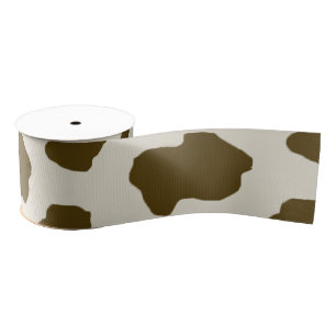 COW SKIN brown Grosgrain Ribbon