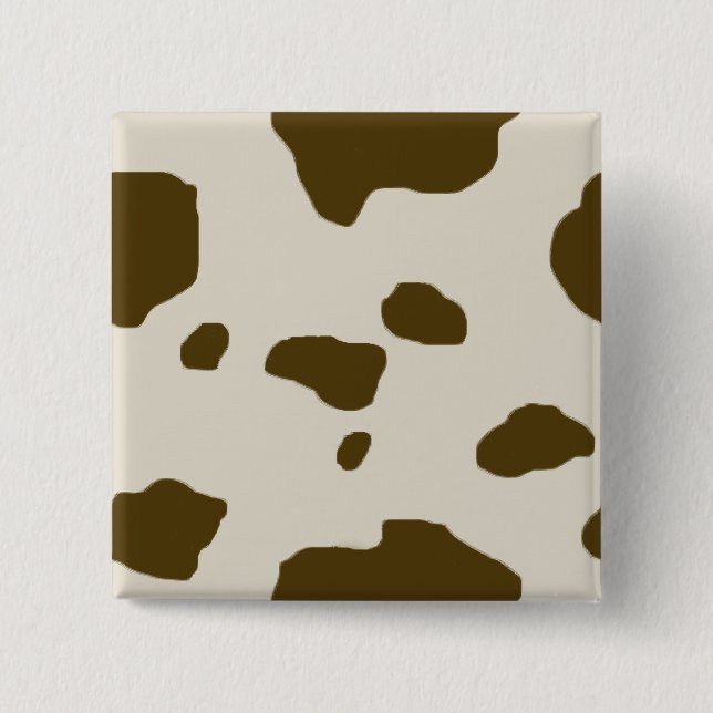 COW SKIN Brown Spots 15 Cm Square Badge (Front)