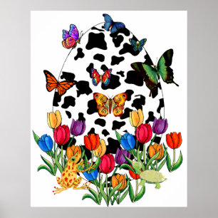 Cow Skin Easter Egg Poster