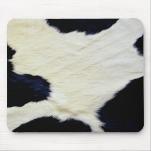 Cow Skin Fur Texture Black and White Customise Mouse Mat
