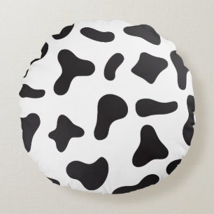 Cow Skin Texture Pattern Round Cushion