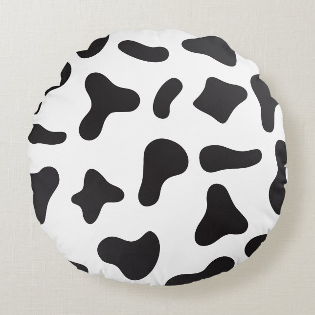 Cow Skin Texture Round Cushion (Front)