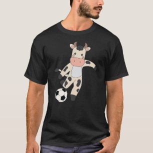 Cow Soccer Player Hobby Ball Sports T-Shirt