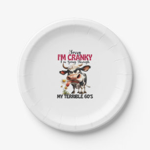 Cow Sorry I'm Cranky I'm Going Through My Terrible Paper Plate