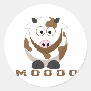 Cow sound classic round sticker