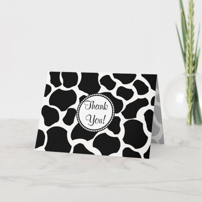 Cow Spots All Ocassion Thank You Note Card (Front)