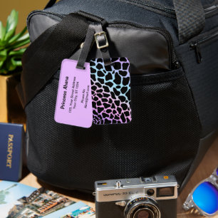 Cow Spots Animal Print Multicolour Luggage Tags