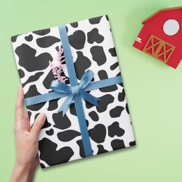 Cow Spots Black and White Farm Wrapping Paper