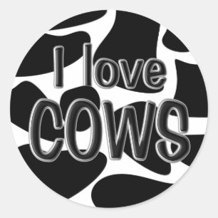 Cow Spots Classic Round Sticker