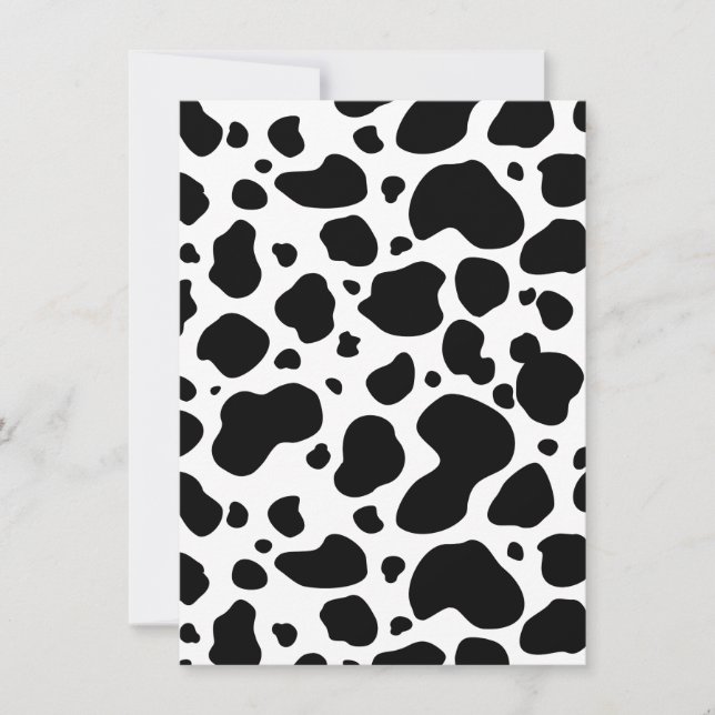Cow Spots Pattern Black and White Animal Print (Front)
