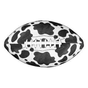 Cow Spots Pattern Black and White Animal Print American Football