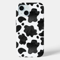 Cow Spots Pattern Black and White Animal Print