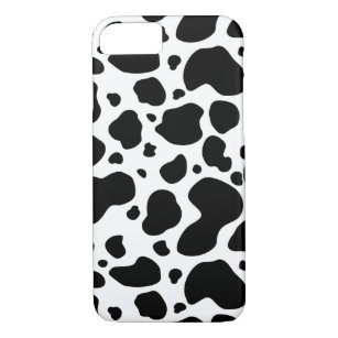 Cow Spots Pattern Black and White Animal Print Case-Mate iPhone Case