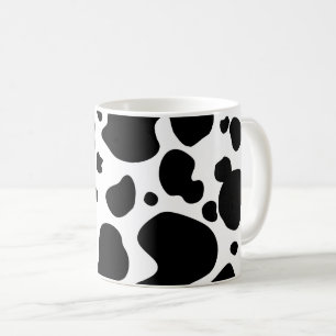 Cow Spots Pattern Black and White Animal Print Coffee Mug