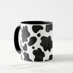 Cow Spots Pattern Black and White Animal Print Mug