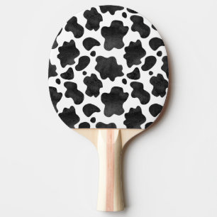Cow Spots Pattern Black and White Animal Print Ping Pong Paddle