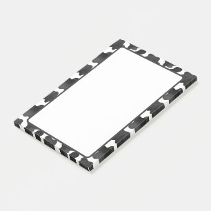 Cow Spots Pattern Black and White Animal Print Post-it Notes