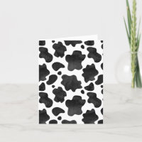 Cow Spots Pattern Black and White Animal Print