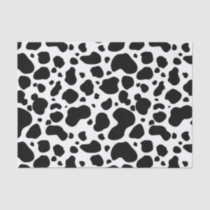 Cow Spots Pattern Black and White Animal Print Tissue Paper