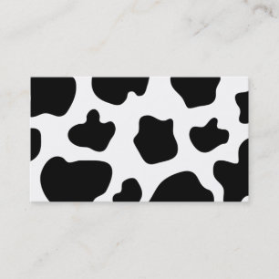 Cow spots pattern business card animal print