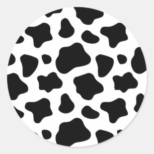 Cow Spots pattern Cows Animal print Classic Round Sticker