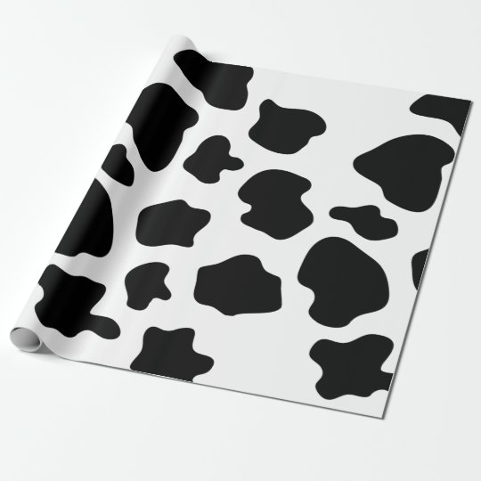 cow print wrapping paper