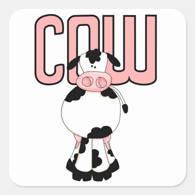 COW SQUARE STICKER (Front)