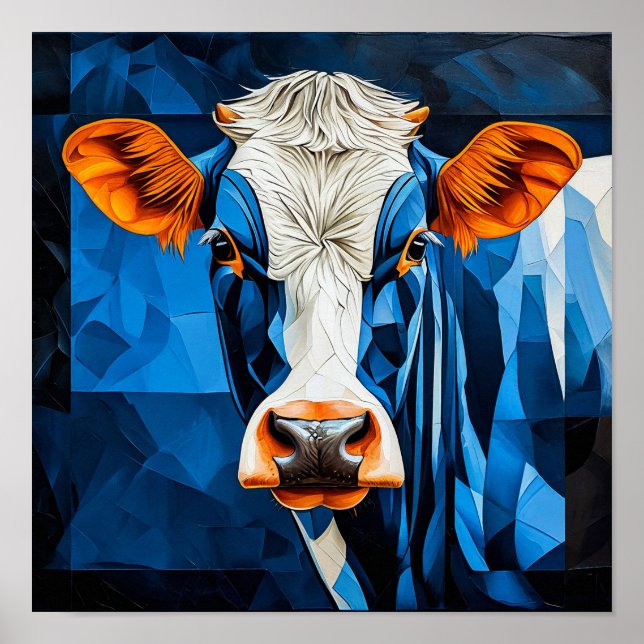 Cow stained glass poster (Front)