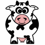 Cow Standing Photo Sculpture<br><div class="desc">Cute Cow on sculptures,  magnets,  key chains,  ornaments and pins.</div>