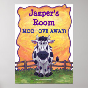 Cow Stationery Poster