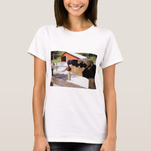 Cow sticking it's tongue out for popcorn T-Shirt
