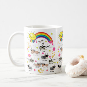 Cow Sun Rainbow Mug