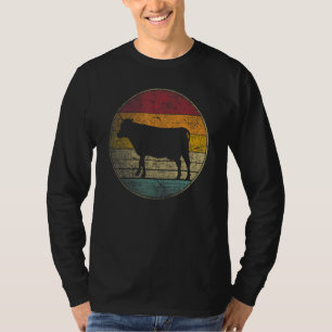 Cow Sun Retro Vintage Farm Farming Diary Milk T-Shirt