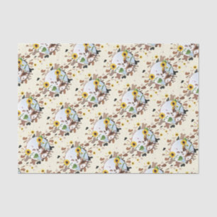 Cow Sunflower Farm Tissue Paper