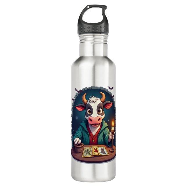 Cow Tarot of Terror 710 Ml Water Bottle (Front)