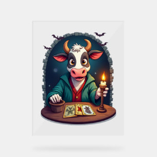 Cow Tarot of Terror Acrylic Sign