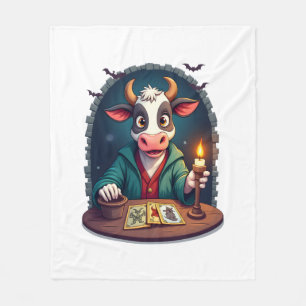 Cow Tarot of Terror Fleece Blanket