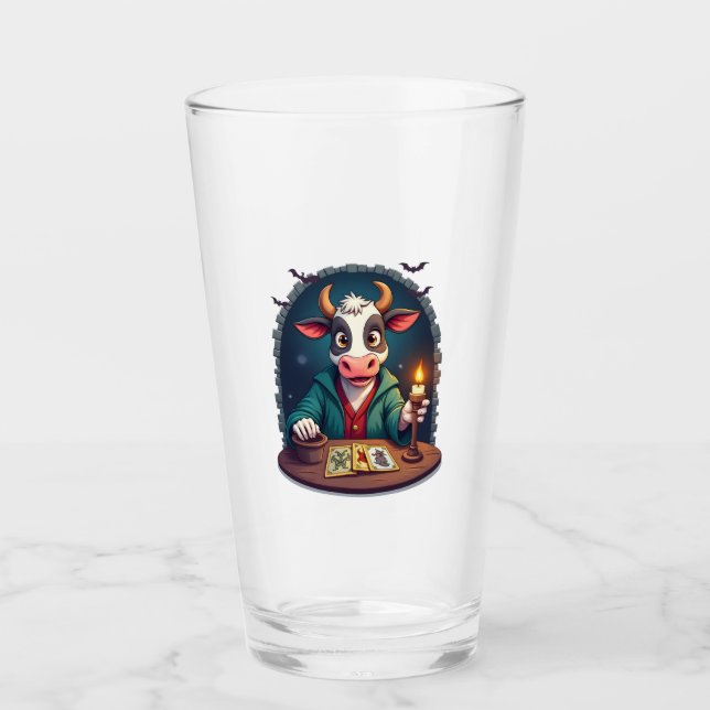 Cow Tarot of Terror Glass (Front)