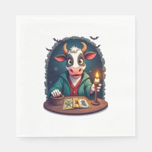 Cow Tarot of Terror Napkin