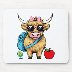 Cow Teacher Back To School Cute Cow Farm Western Mouse Mat
