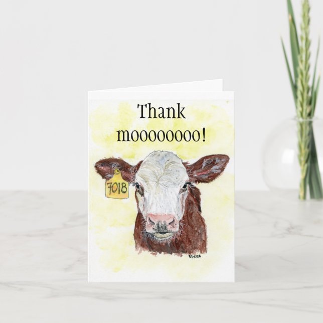 Cow Thank You Card (Front)