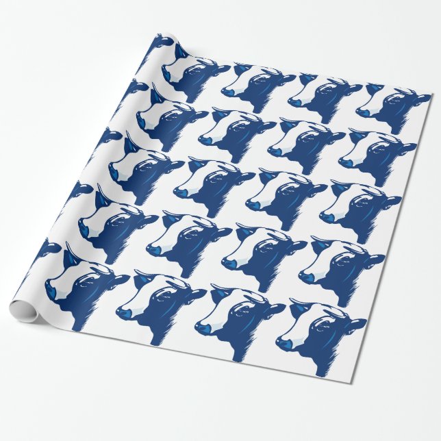 Cow the Animal Wrapping Paper (Unrolled)